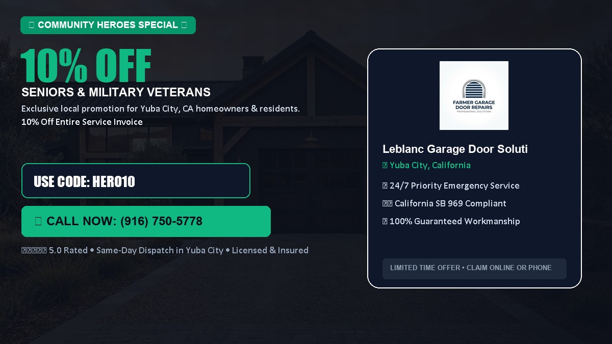 10% OFF Senior Citizens (65+) & Military / Veteran Community Discount in Yuba City, CA