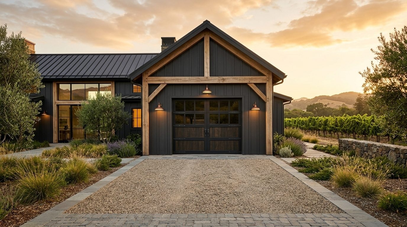 Leblanc Garage Door Solutions Exterior Closed Garage Door at Twilight