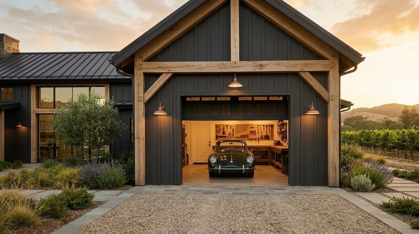 Leblanc Garage Door Solutions Garage Door Gliding Open Revealing Warm Illuminated Interior